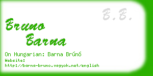 bruno barna business card